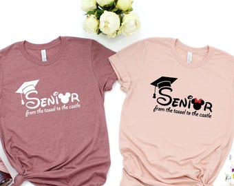 Camiseta de formatura Disney "Do Borla ao Castelo", Conjunto de formatura Disney para a turma de 2026 com Mickey e Minnie, Camiseta ideal para festa de formatura