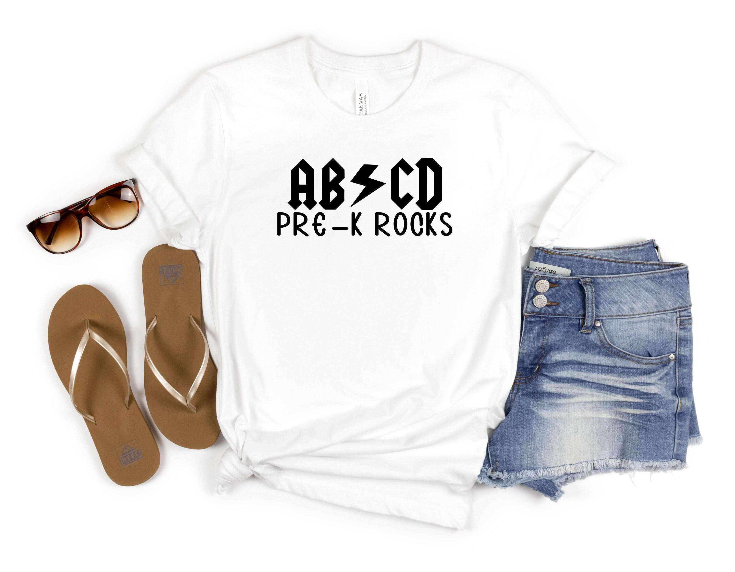 ABCD Pre-k Rocks Shirt, Christmas Gift for Teachers, ABCD Student Shirt ...