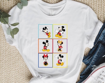 Camiseta vintage de Mickey y Minnie, regalo para parejas, camiseta encantadora, viaje mágico, animación de Mickey Mouse, camiseta de viaje de Disney, camiseta personalizada.
