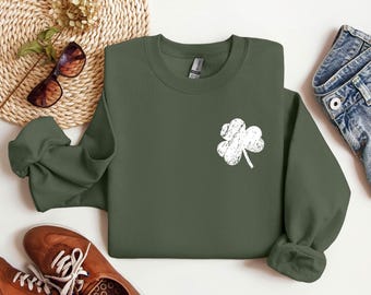 Felpa retrò con trifoglio per il giorno di San Patrizio: maglietta da donna Lucky Irish