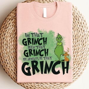 Ich bin dieser Grinch, der Grinch T-Shirt, Weihnachten Grinch Shirt, Grinch Gesicht Shirt, Ferienzeit Shirt, ich werde immer dieser Grinch Shirt sein