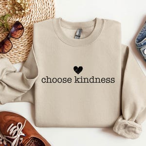 Teacher Appreciation Cute Choose Kindness Sweatshirt, Be Kind Gift Sweater, Positive Affirmation Hoodie, Team Teacher Gift For Teacher Sweat