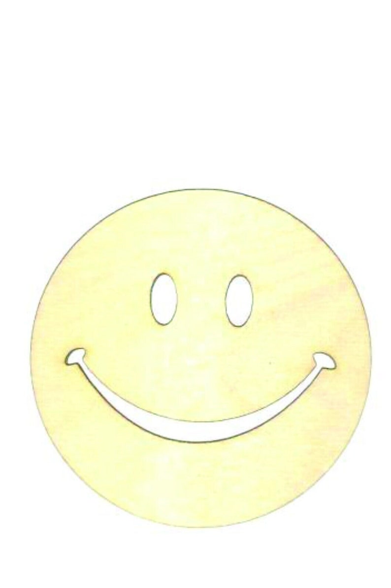 Imogie Smiley Unfinished Wood Shape Cut Out IU11903 Crafts Lindahl ...