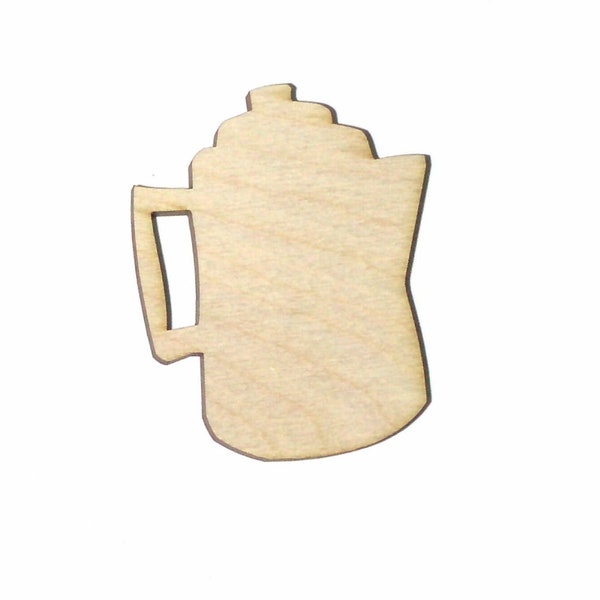 Coffee Pot Laser Cut Out Wood Shape Craft Supply Woodcraft Cut Out CP45