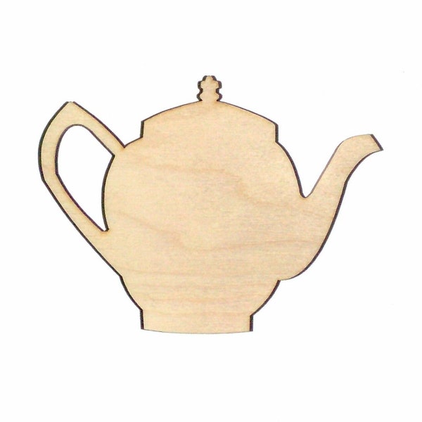 Teapot Laser Cut Out Wood Shape Craft Supply Woodcraft Cut Out TP6