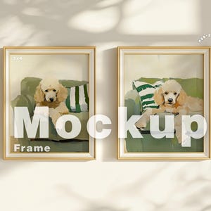 Frame Mockup A4 | 2 Frame Mockup | Double Frame Mockup | Two Frames Mockup | Frame Mockup Duo | Minimalist Frame Mockup | PSD PNG