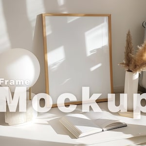 Frame Mockup, Frame Mock Ups, Picture Frame Mockup, DIN A Ratio, PSD Boho Mockup, Artwork Frame Mockup, Vertical Mockup, Photo Frame Mockup