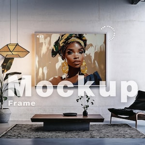 Horizontaler Rahmen Mockup Photoshop-Vorlage, 4x3-Rahmen für Kunst- und Druckanzeige, Rahmen Mock-Ups, moderner Rahmen Mockup, Innenrahmen-Mockup