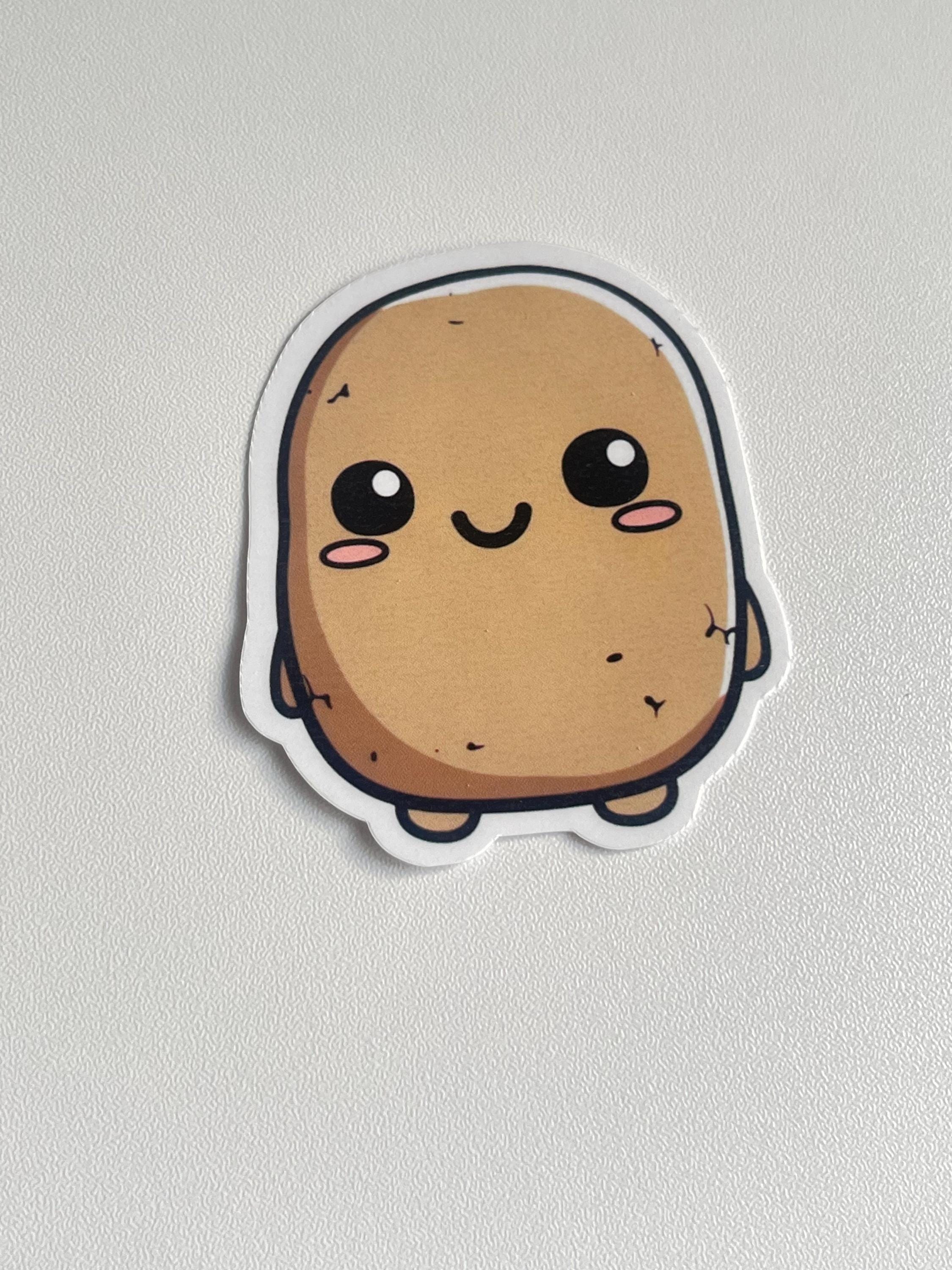 Cute Potato Sticker – Kawaii Simple Character Vinyl Laptop Decal - Etsy
