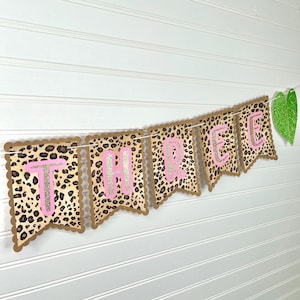 Wild & Three Banner, Wild and Three Banner, Wild and Three Birthday, Safari Theme Banner, Jungle Party Decor, 3rd Birthday Decorations