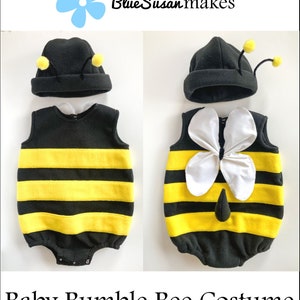 Baby Bumble Bee Costume Sewing Pattern Printable PDF Pattern for Sizes NB 4T, easy to sew Halloween costume, Halloween Sewing pattern image 1