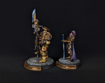Warhammer 40k painted Adeptus Custodes Valerian and Aleya