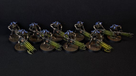Warhammer 40k Painted Necron Army Set - Etsy