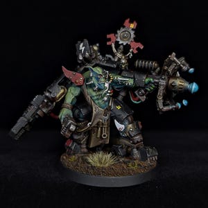 BESTÄLLNING målad Ork Big Mek Goff