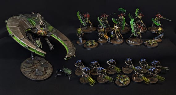 Warhammer 40k Painted Necron Army Set - Etsy