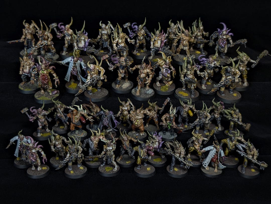Warhammer 40k Painted Poxwalkers Horde Death Guard - Etsy