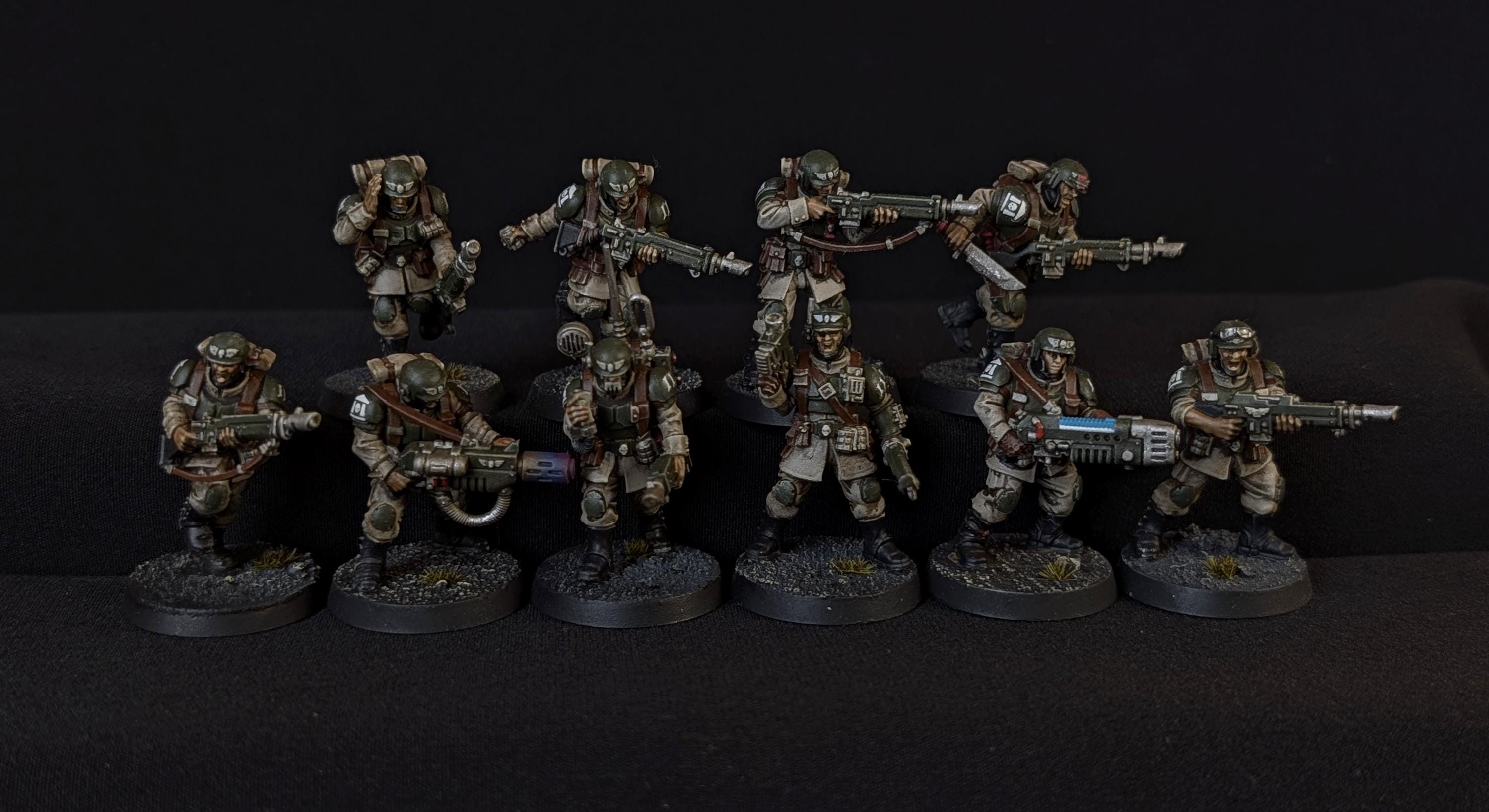 Warhammer 40k painted Astra Militarum Shock Troops
