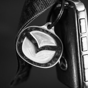 Mazda Logo Keychain - Carbon Fiber x Aluminum