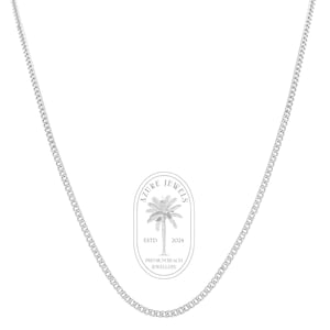 mens silver cuban chain 2mm