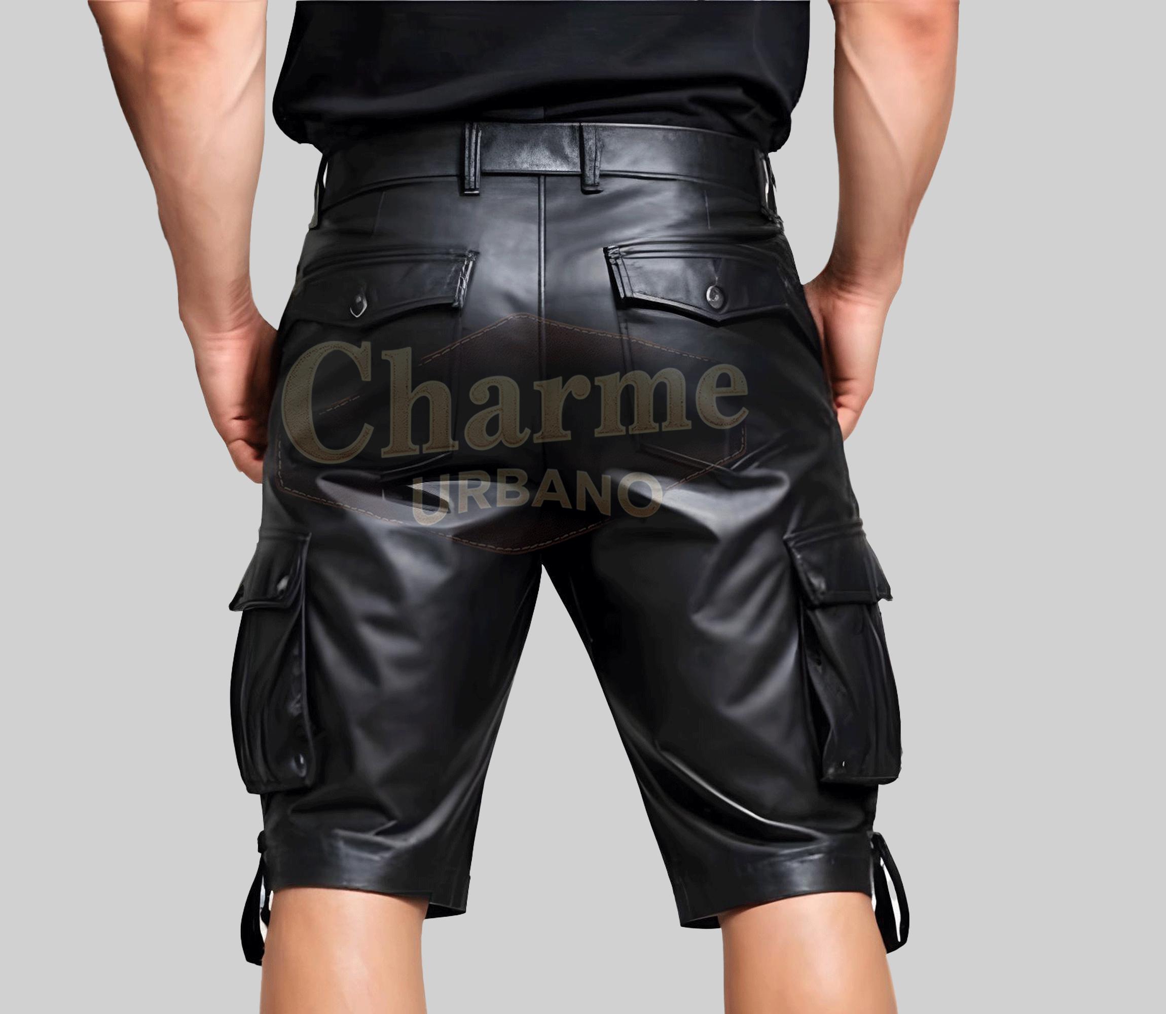 パンツ archive MINORITY leather cargo shorts archive MINORITY leather cargo shorts