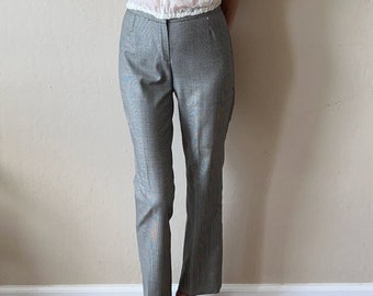 Vintage Versace Couture black houndstooth wool pants 38 XS