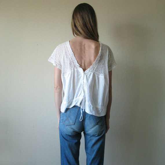 antique white lace blouse - image 6