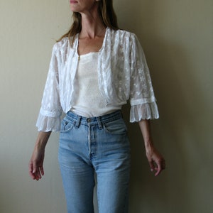 white sheer Edwardian blouse