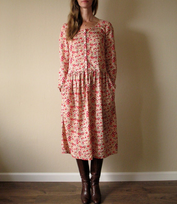 1970s CACHAREL Liberty of London floral dress