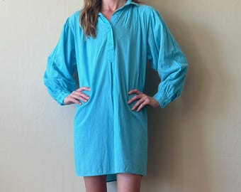 Vintage 70s Arpeja cotton shirt dress