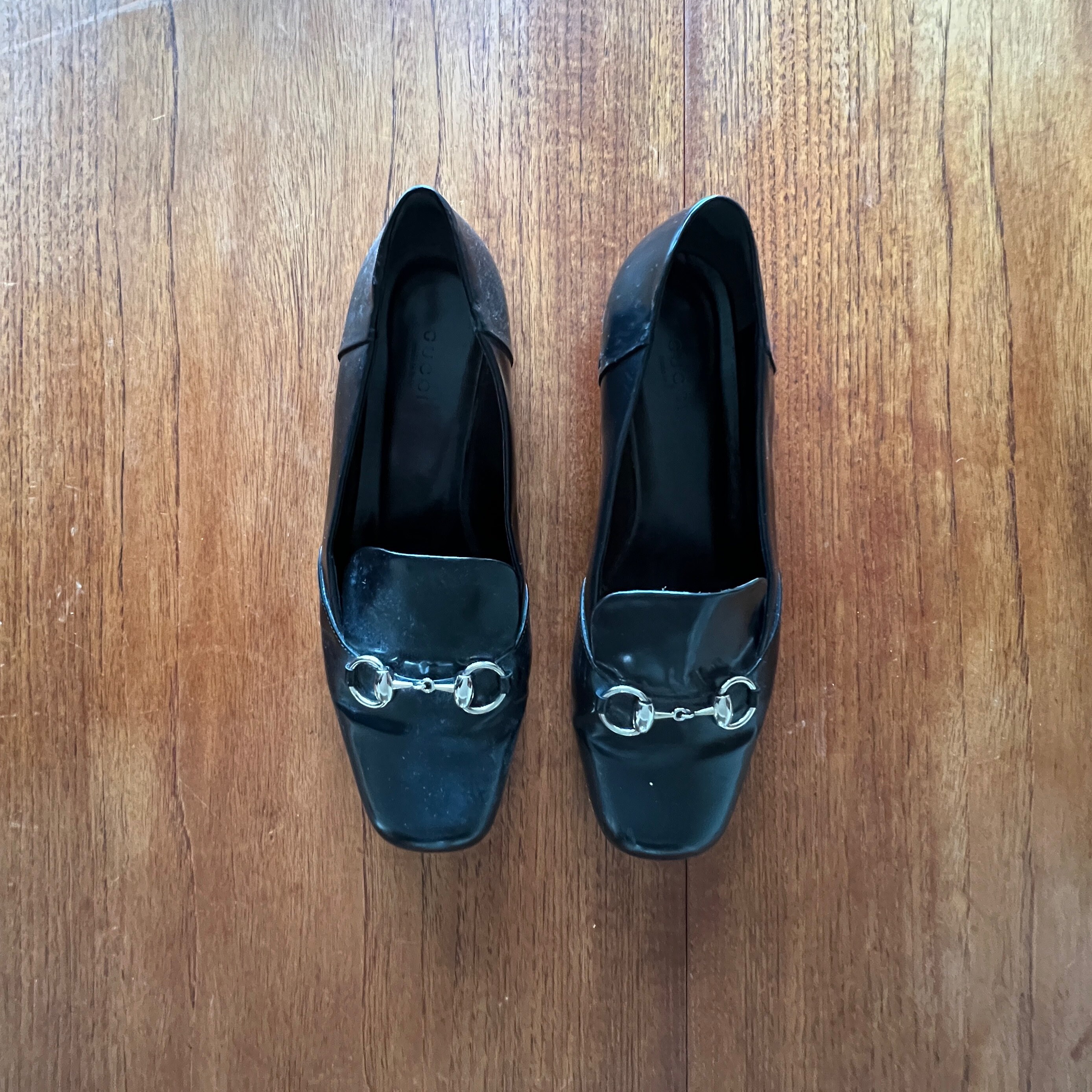 Vintage Gucci Black Patent Horse Bit Loafers 38.5 - Etsy