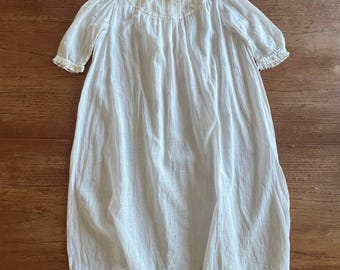antique baby girl white Edwardian era lace dress