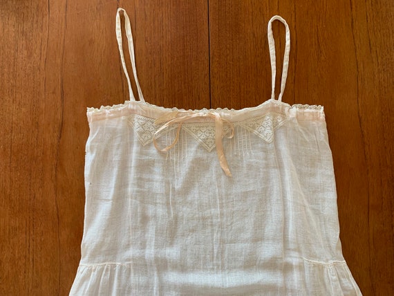 1920-30s soft pink camisole onesie xs-s - image 8