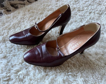 1970s Italian leather oxblood Mary Jane 6