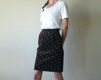 vintage velvet high waisted skirt