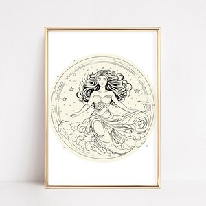 Goddess Wall Art Print: Divine Feminine Mythology Poster (Digital Download