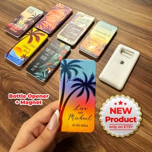 Recuerdos de boda personalizables al por mayor para invitados, recuerdos de boda con nuevas formas, abrebotellas e imán, regalo para invitados, recuerdo para invitados