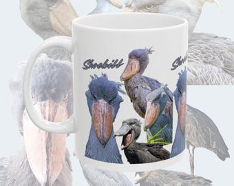 Shoebill Vintage Graphic Mug