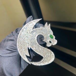 Pingente de carta de cobra moissanite vvs gelado/pingente personalizado gelado/pingente hiphop/pingente 3d/pingente inicial/pingente de nome
