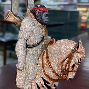 Colgante de diamante moissanita VVS con esmeralda de El Planeta de los Simios / Colgante con esmeralda / Colgante hip hop / Colgante 3D / Colgante con inicial / Colgante con foto