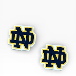 Notre Dame Irish Football Silicone Focal Beads