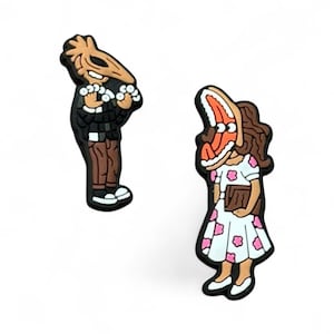 Halloween Beetlejuice PVC Focal Beads - Set of 2