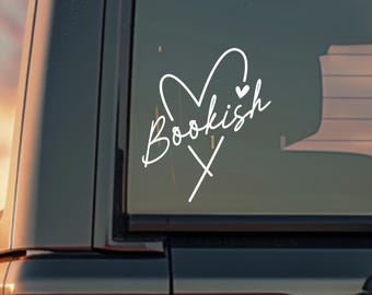 Bookish Heart Decal: Vinyl Sticker for Laptop, Car, Tumbler