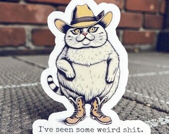 Funny Cat Sticker: Waterproof Stickers for Cat Lovers