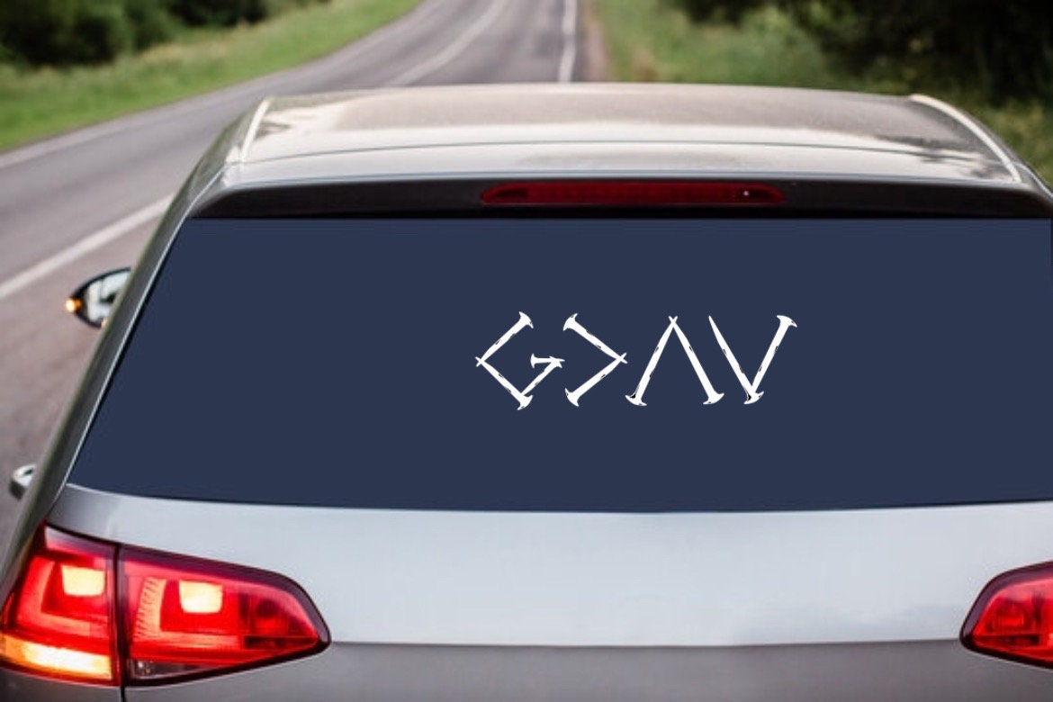 God is Greater Vinyl Decal: Faith Decal for Cars, Laptops, Water ...