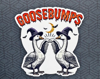 Goosebumps Halloween Sticker: Waterproof Vinyl Decal