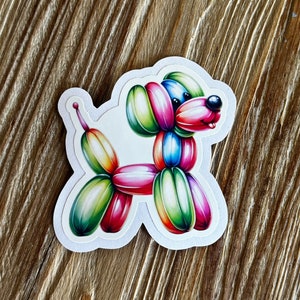 Balloon Dog Sticker, Dog Lover, Laptop Decals, Water Bottle Stickers, Balloon animals, Gifts for Dog Lovers, Stickers for Kids, Cute Sticker
