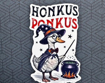 Honkus Ponkus Goose Halloween Sticker, Waterproof Vinyl