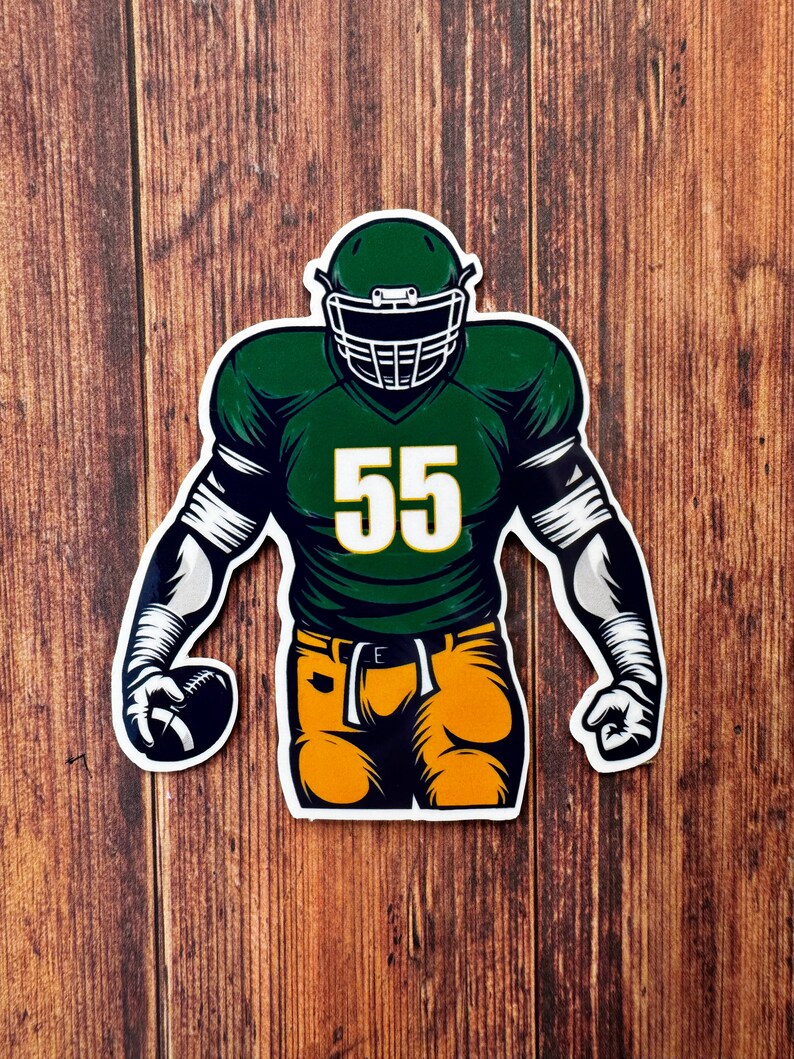 Personalized Football Player Sticker Customize the Color of the Helmet