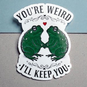 Weird Frog Sticker: Waterproof Vinyl Animal Sticker
