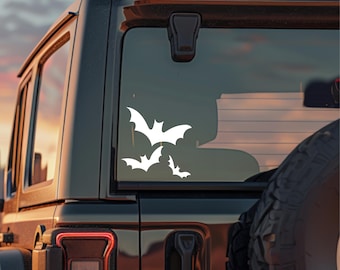 Bats Vinyl Decal: Spooky Car Accessory
